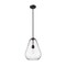 Z-Lite Ayra Pendant, 1-Light, 12 In.W x 16.75 In.H, Matte Black/Clear 488P12-MB - alternate 3